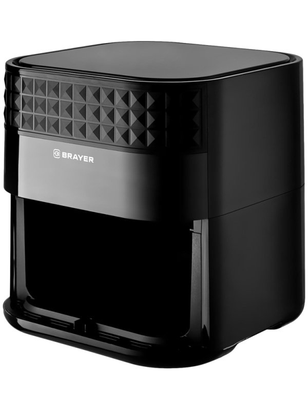 Аэрогриль BRAYER 2035BR,1800Вт,6 л, t. 200С, съем.корз,таймер,LCD, 7 прогр