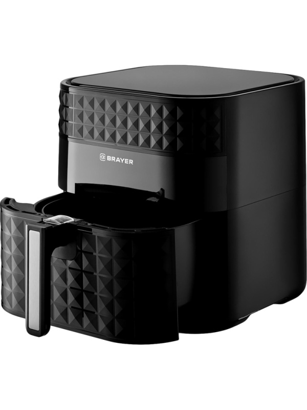Аэрогриль BRAYER 2035BR,1800Вт,6 л, t. 200С, съем.корз,таймер,LCD, 7 прогр