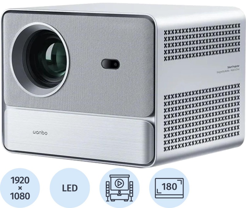 Проектор Wanbo DaVinci 1 2+32G, FHD, 600 ANSI, EU, серебристый, WPC21