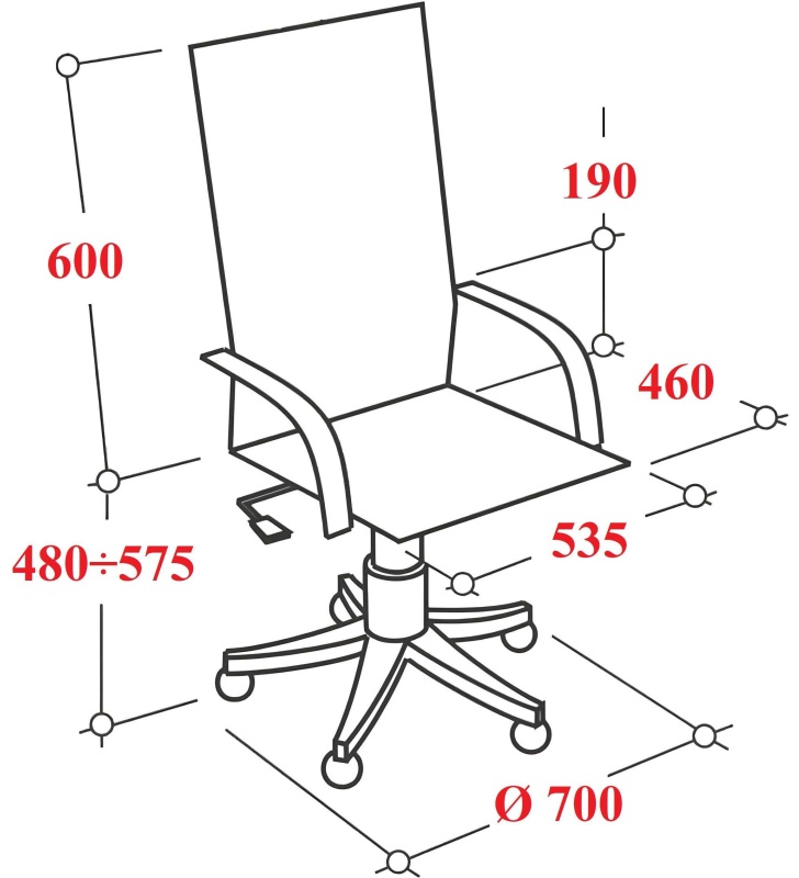 Кресло VB_EChair 668 PU черный эко.кожа крестов. пластик