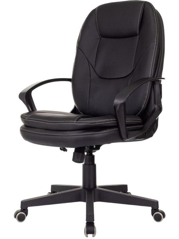 Кресло VB_EChair 668 PU черный эко.кожа крестов. пластик