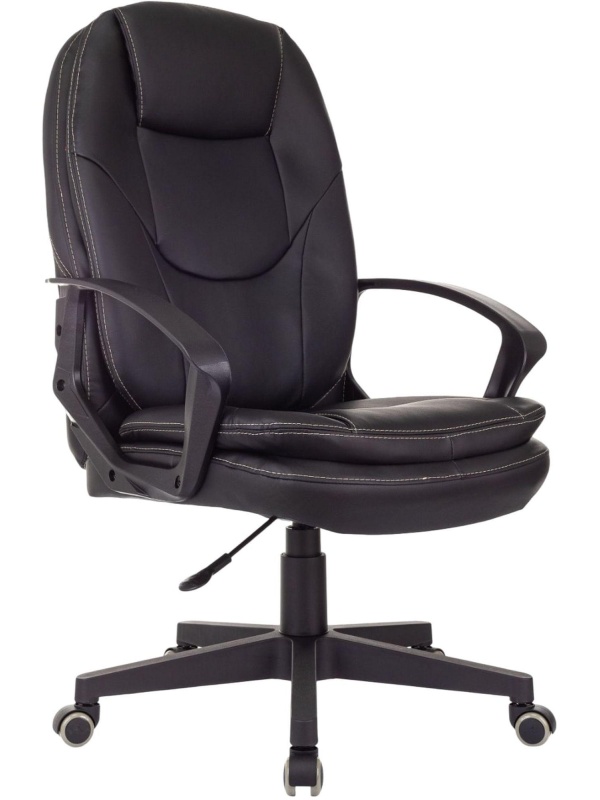 Кресло VB_EChair 668LT PU черный эко.кожа крестов. пластик