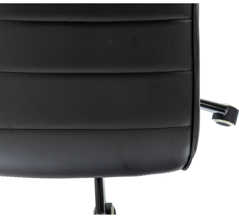 Кресло VB_EChair 303 PU черный эко.кожа крестов. металл черный