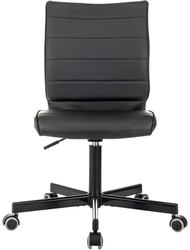 Кресло VB_EChair 303 PU черный эко.кожа крестов. металл черный