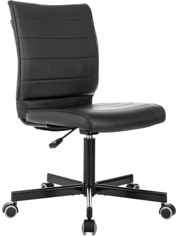 Кресло VB_EChair 303 PU черный эко.кожа крестов. металл черный