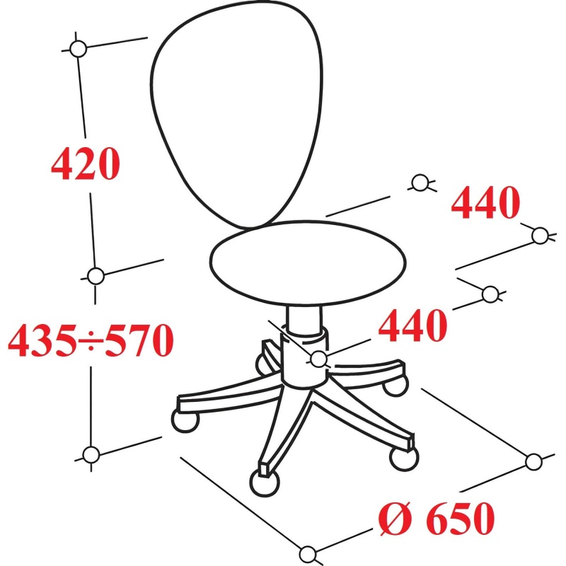 Кресло VB_EChair 303 PU черный эко.кожа крестов. металл черный