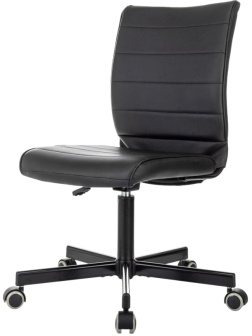 Кресло VB_EChair 303 PU черный эко.кожа крестов. металл черный