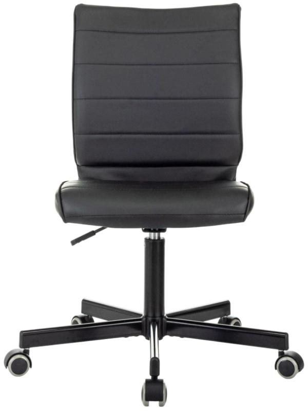 Кресло VB_EChair 303 PU черный эко.кожа крестов. металл черный