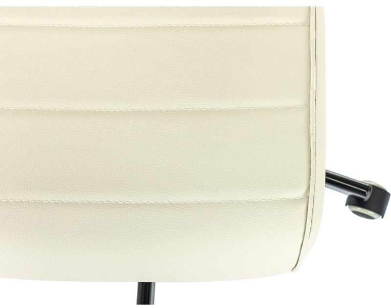 Кресло VB_EChair 303 PU слоновая кость эко.кожа крестов. металл черный