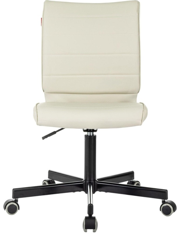 Кресло VB_EChair 303 PU слоновая кость эко.кожа крестов. металл черный