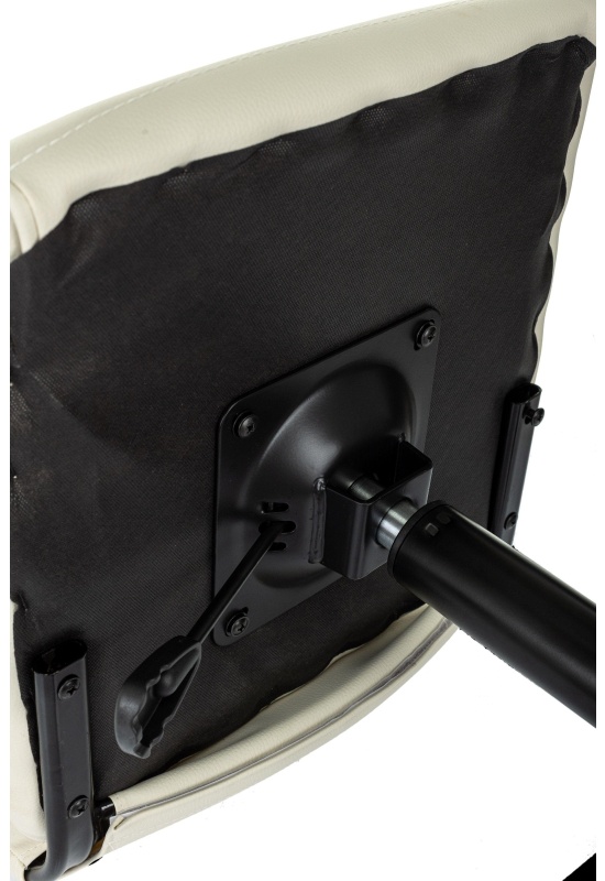 Кресло VB_EChair 303 PU слоновая кость эко.кожа крестов. металл черный