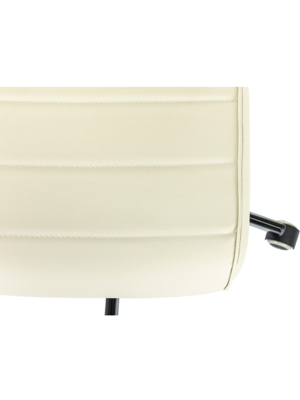 Кресло VB_EChair 303 PU слоновая кость эко.кожа крестов. металл черный