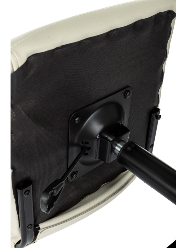 Кресло VB_EChair 303 PU слоновая кость эко.кожа крестов. металл черный