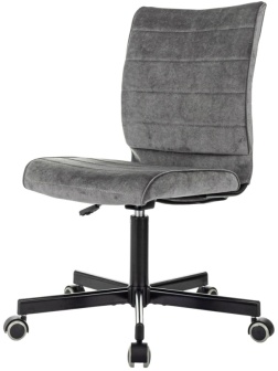 Кресло VB_EChair 303 серый Light-19 крестов. металл черный