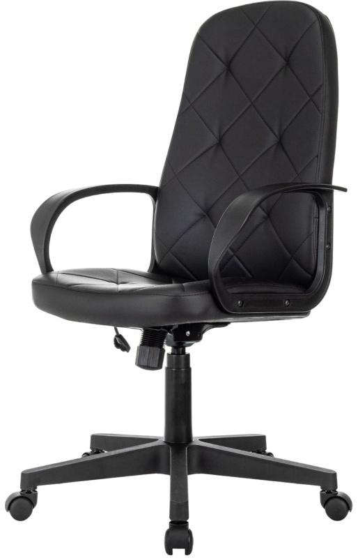 Кресло VB_EChair 602 PU черный эко.кожа крестов. пластик