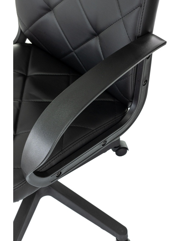 Кресло VB_EChair 602 PU черный эко.кожа крестов. пластик