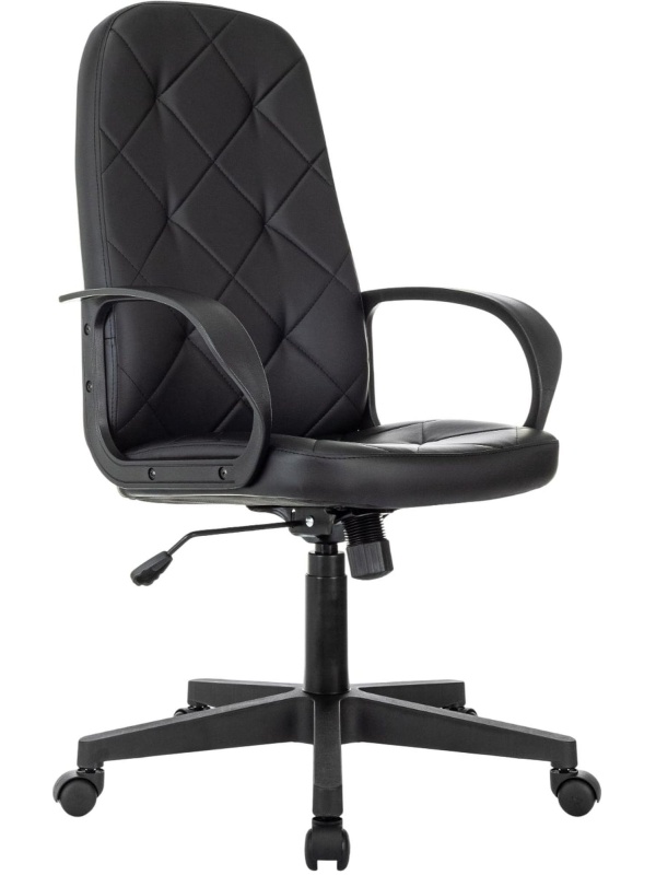 Кресло VB_EChair 602 PU черный эко.кожа крестов. пластик