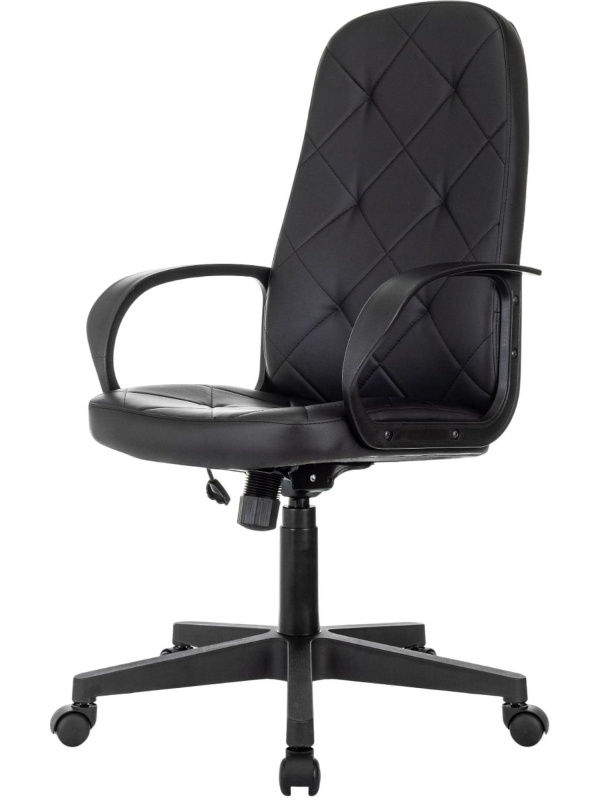 Кресло VB_EChair 602 PU черный эко.кожа крестов. пластик