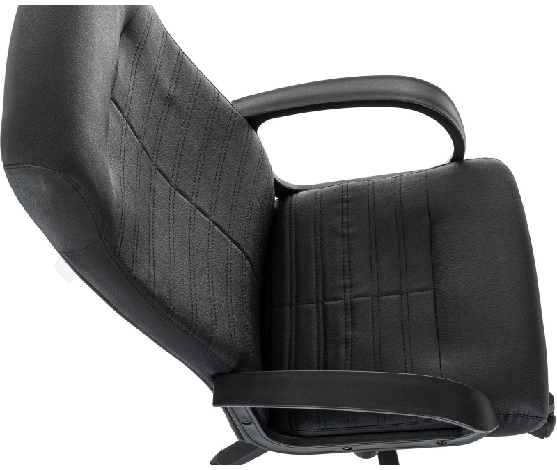 Кресло VB_EChair 659LT PU черный эко.кожа крестов. пластик