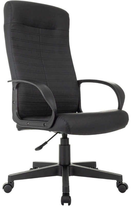 Кресло VB_EChair 659LT PU черный эко.кожа крестов. пластик