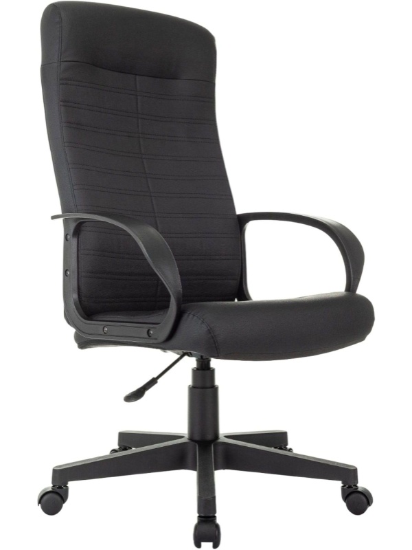 Кресло VB_EChair 659LT PU черный эко.кожа крестов. пластик