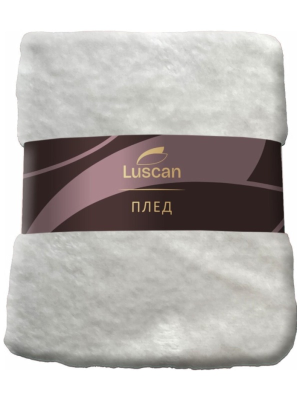 Плед микрофибра Luscan, молочный 200х220