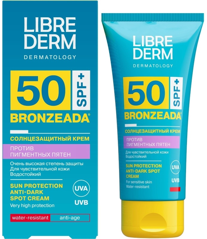 Крем солнцезащитный LIBREDERM BRONZEADA против пигментных пятен SPF50 50 мл