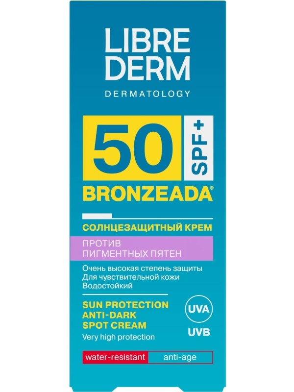 Крем солнцезащитный LIBREDERM BRONZEADA против пигментных пятен SPF50 50 мл