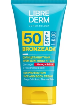 Крем солнцезащитный LIBREDERM BRONZEADA с Омега3-6-9 и терм вод SPF50 150мл