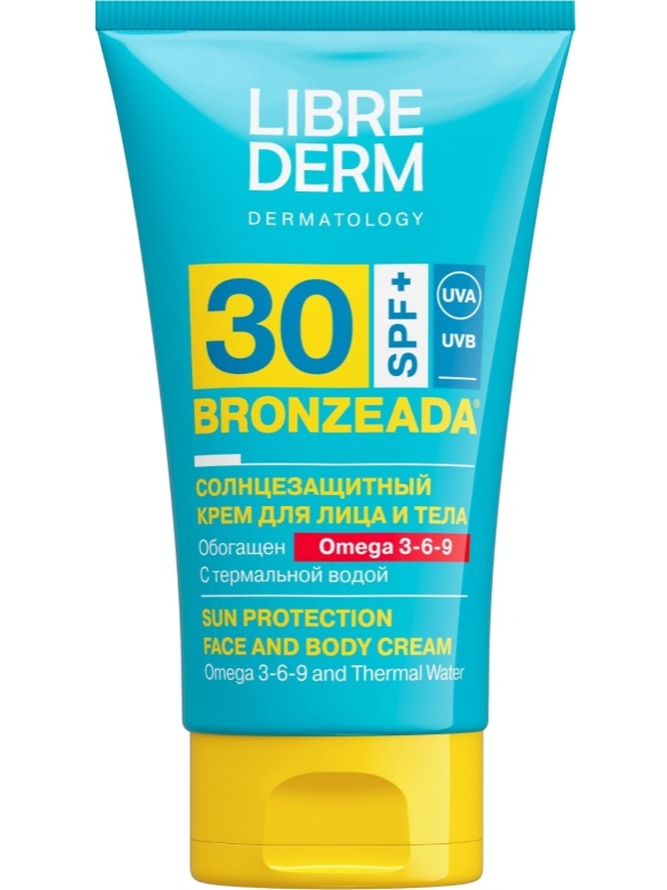 Крем солнцезащитный LIBREDERM BRONZEADA с Омега3-6-9 и терм вод SPF30 150мл