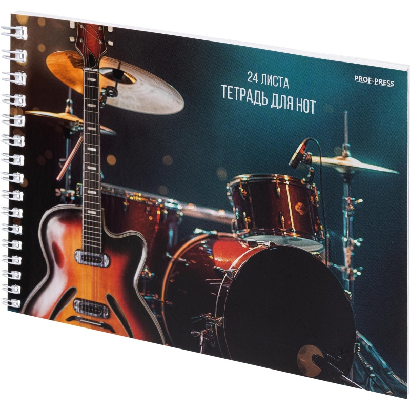Тетрадь для нот А5 24л., альбомная ЭЛЕКТРОННЫЕ ИНСТРУМЕНТЫ, 24-1028