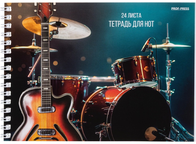 Тетрадь для нот А5 24л., альбомная ЭЛЕКТРОННЫЕ ИНСТРУМЕНТЫ, 24-1028