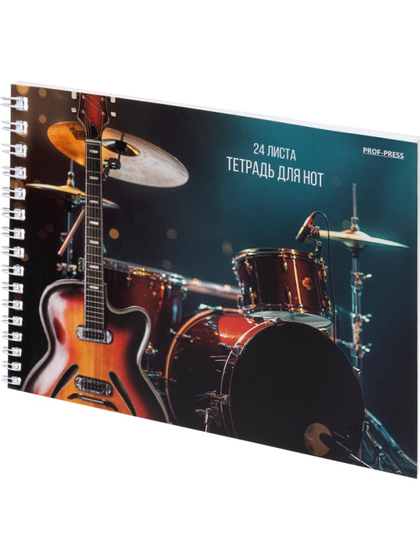 Тетрадь для нот А5 24л., альбомная ЭЛЕКТРОННЫЕ ИНСТРУМЕНТЫ, 24-1028