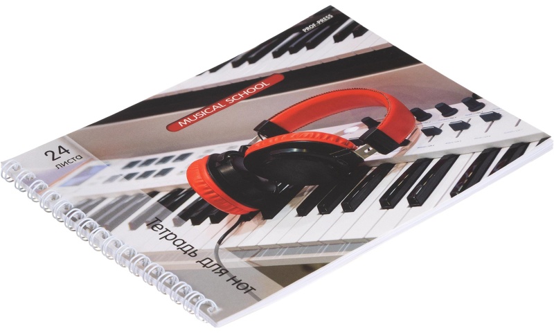 Тетрадь для нот А5 24л.,  альбомная ИНСТРУМЕНТЫ НА РЕПЕТИЦИИ, 24-1027