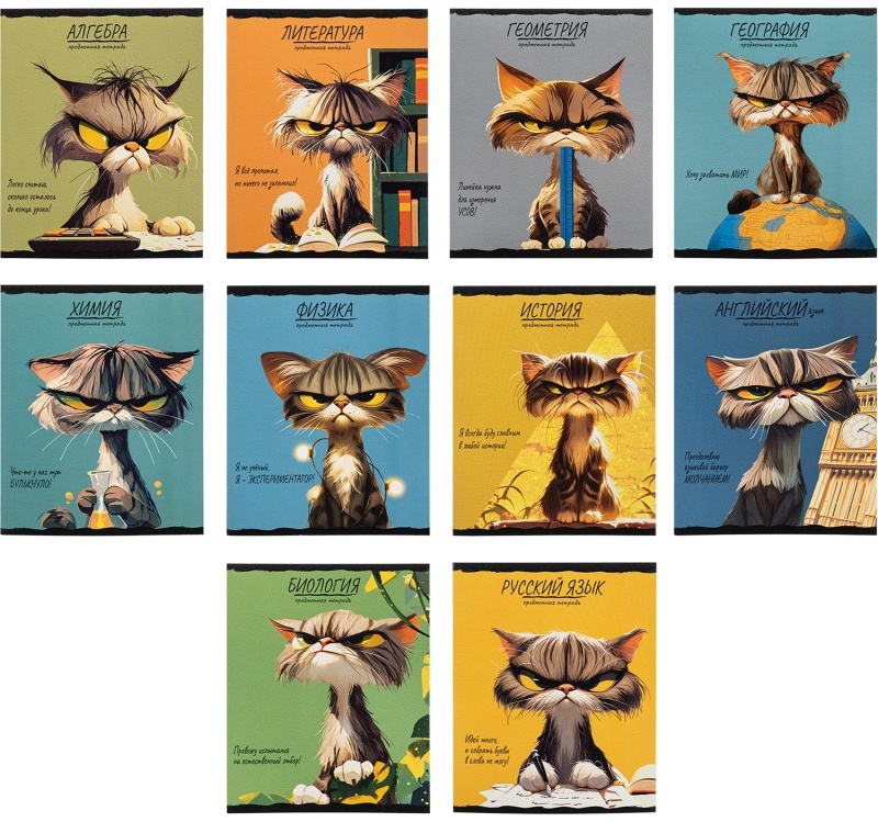 Тетрадь предметная 48л. 'ПРО ХВОСТ', набор 10 шт.,48-2736