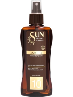 Масло Активатор для загара SPF 10, 180 мл с маслом Макадамии