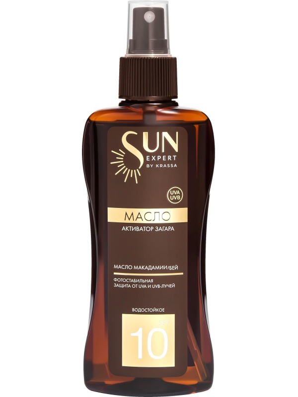 Масло Активатор для загара SPF 10, 180 мл с маслом Макадамии