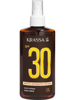 Масло Активатор для загара Krassa SPF 30, 150 мл с маслом Арганы
