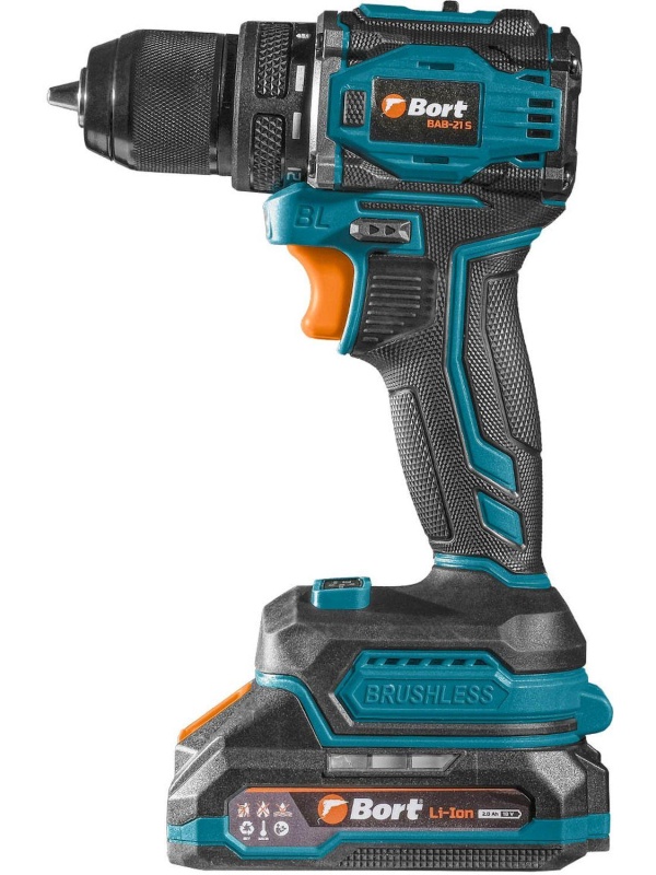 Дрель-шуруповерт аккумуляторная Bort BAB-21S (2x2Ач+ЗУ) (93414912)