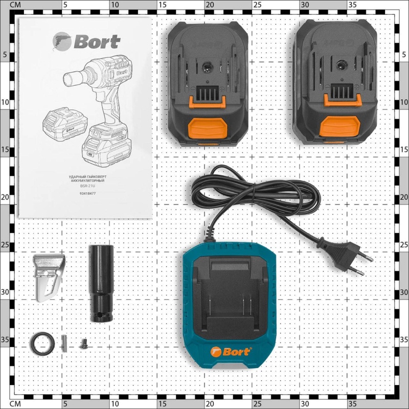 Гайковерт аккумуляторный Bort BSR-21U (2x4Ач+ЗУ) (93418477)
