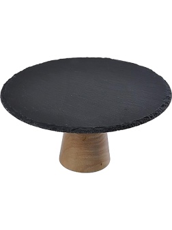 Подставка для торта d=25 см. h=12,5 см. черная, сланец MGprof  73536