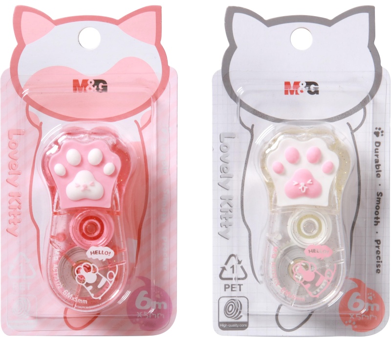 Корректирующая лента M&G 5ммx6м,корп из полистирола,цв в асс,блист ACT75172