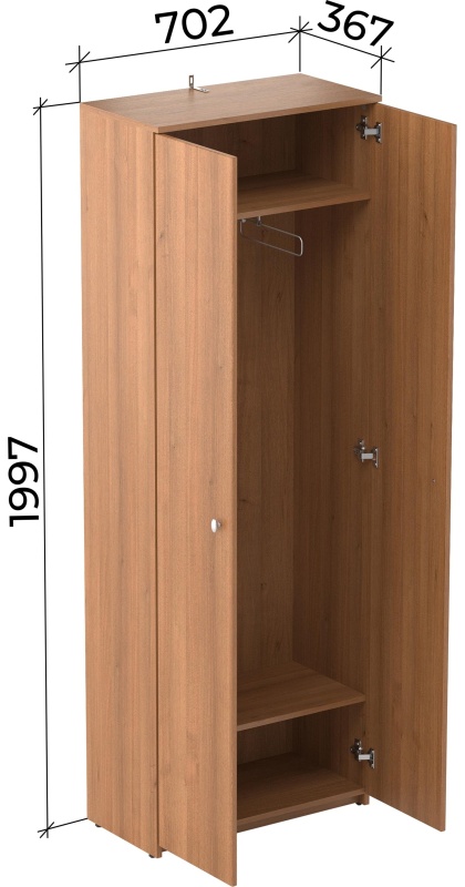 Шкаф Easy LT Оптима для одежды 702х367 орех new В1997