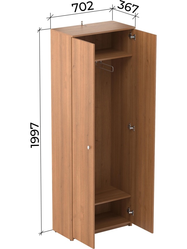 Шкаф Easy LT Оптима для одежды 702х367 орех new В1997