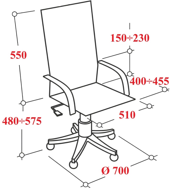 Кресло VB_EChair 663 TC-H/SL черный TW-01 38-418 сетка/ткань