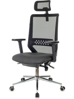Кресло VB_EChair 663 TC-H/SL черный TW-01 38-418 сетка/ткань