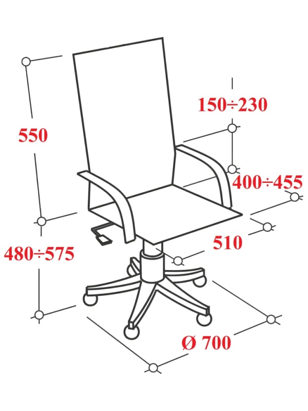 Кресло VB_EChair 663 TC-H/SL черный TW-01 38-418 сетка/ткань