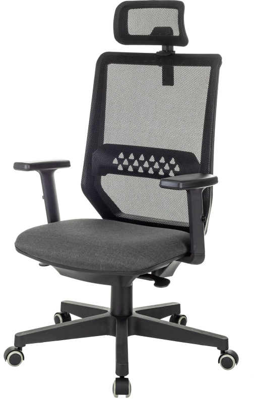 Кресло VB_EChair 663 TC-H черный TW-01 38-418 сетка/ткань