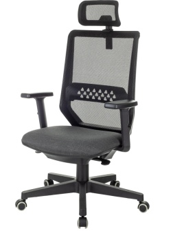 Кресло VB_EChair 663 TC-H черный TW-01 38-418 сетка/ткань