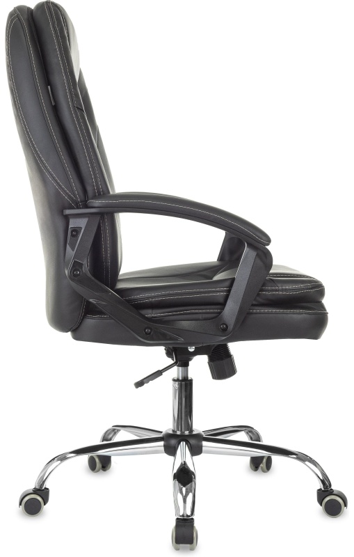 Кресло VB_EChair 668 TPU/SL черный экокожа крестов.металл хром